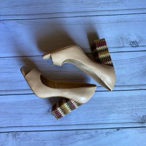Katy Perry wicker square block heel size 5.5